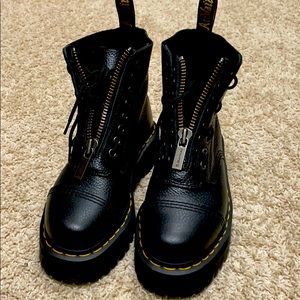 Dr Martens Sinclair flatform zip leather boots